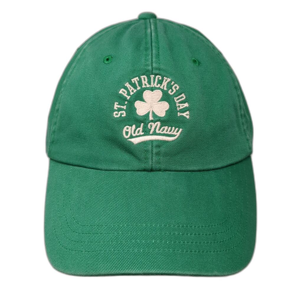 St. Patrick's Day Strapback Hat Solid Green Xl Em… - image 1